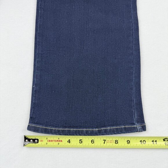 YMI Women's High-Rise Wide Leg Mid Rise Stretch Blue Cargo Jeans Size Small NWT - Picture 10 of 11